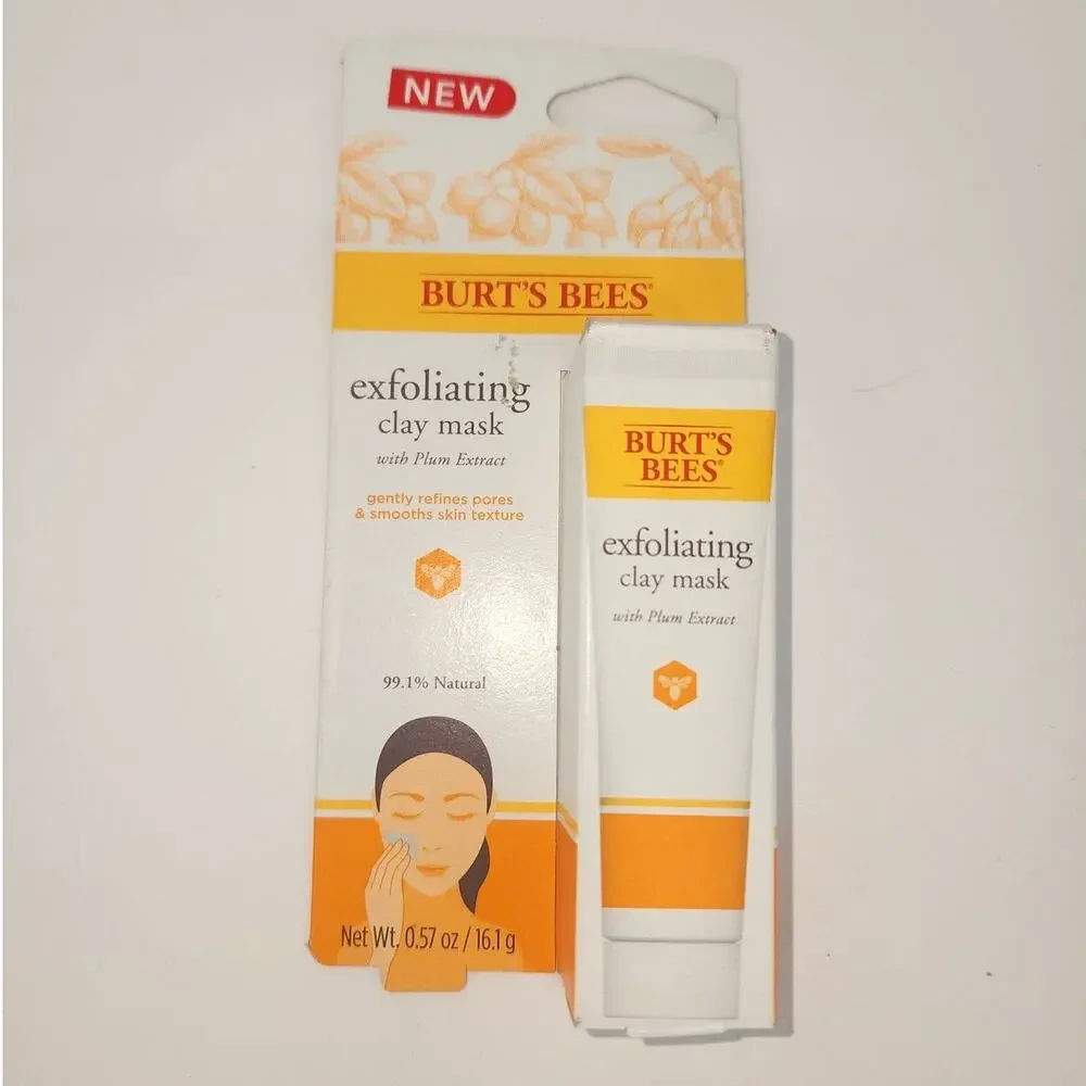 Burt’s Bees Exfoliating Clay Mask with Plum Extract – New in Box
